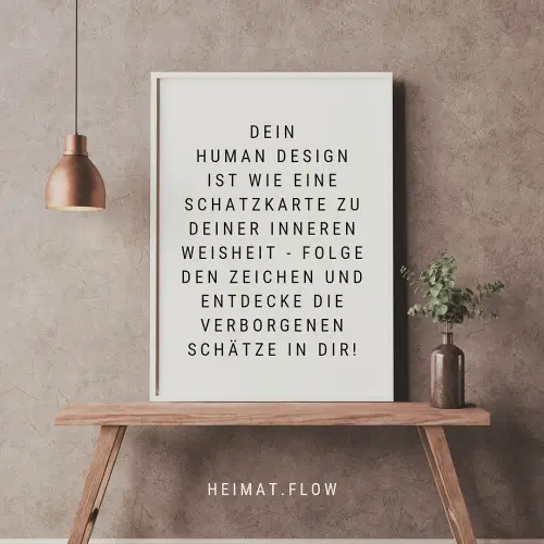 Beschreibung der Bedeutung des Human Designs auf einem Board